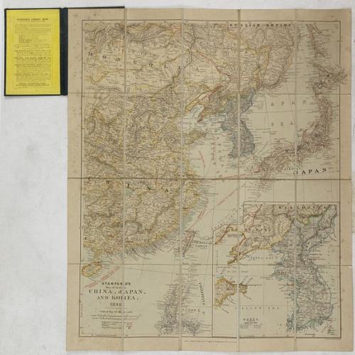 Old map image download for Stanford's Map of Eastern China, Japan and Korea. 1898.