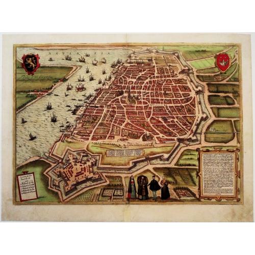 Old map image download for Anverpia, nobile in Brabantia oppidum, . . (Antwerp)