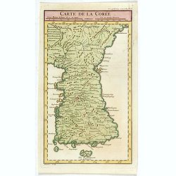 Carte de la Corée.