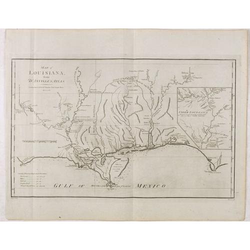 Map of Louisiana from D'Anville's Atlas.