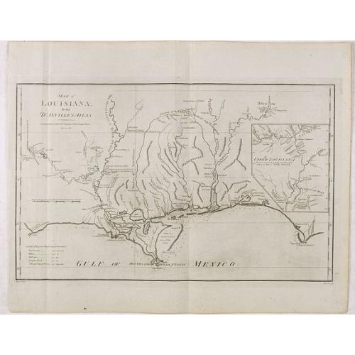 Old map image download for Map of Louisiana from D'Anville's Atlas.