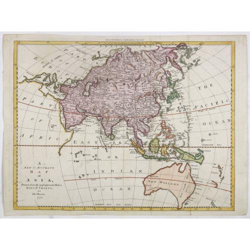 Old map image download for A new & accurate map of Asia, Drawn from the most approved modern maps & charts / by Thos. Bowen.