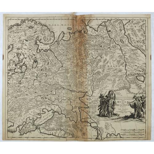Old map image download for Novissima et Accuratissima Totius Russiae Vulgo Muscoviae Tabula at Iusto Danckerts . . .