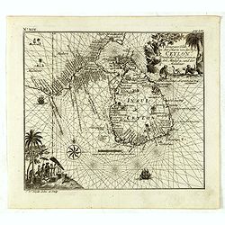 Accurater Plan u See-Charte von der Insul Ceylon..