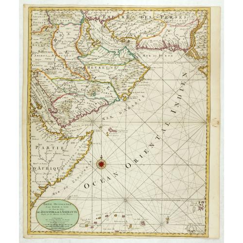 Old map image download for Carte Particuliere d'une Partie d'Asie ou sont Les Isles D'Andemaon, Ceylan, Les Madives . . .