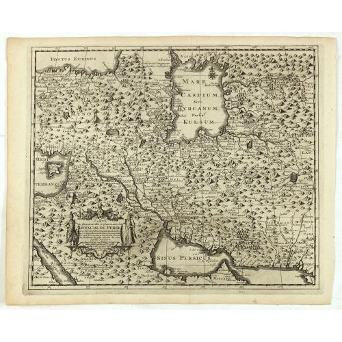 Carte la plus-nouvelle & plus-exacte du royaume de Perse avec ses côtes, villes maritimes, tous les pays qui en dependent, & ses lieux circonvoisins. . .