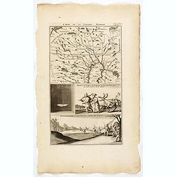 [Lot of 6 plates] Carte de la Laponie Suedoise.