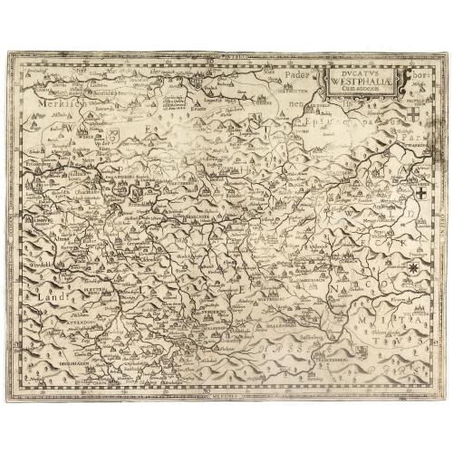 Old map image download for Ducatus Westphaliae Cum annexis.