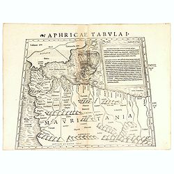 Aphricae Tabula I (Mauritania - present-day Morocco, Algeria, and Tunisia.)