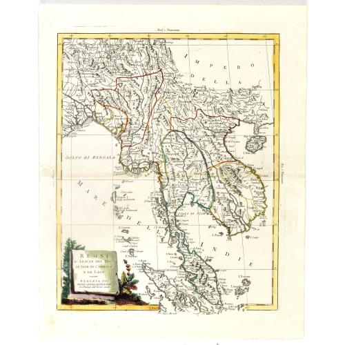 Regni D'Aracan Del Pegu Di Siam Di Camboge E Di Laos . . . 1785.
