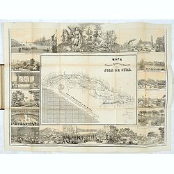 ISLA DE CUBA [with 2 maps] Plano Pintoresco De La Habana con los numeros de las casas B. May y Ca. 1853. (with) Inset map Puerto y Cereanias De La Habana. (with) 14 views of Havana & prominent buildings.