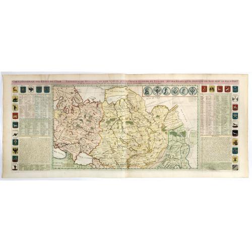 Old map image download for Carte generale des Etats du Czar. Empereur de Moscovie, ou L'on voit ce que ce prince possede en Europe ..