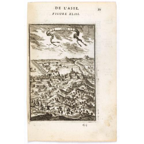 Old map image download for Agra (De L'Asie / figure XLIII).