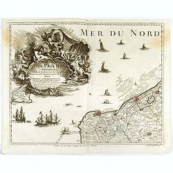 Carte des Pais Bas contenant la Flandre, le Brabant, Pais de Liege. . .