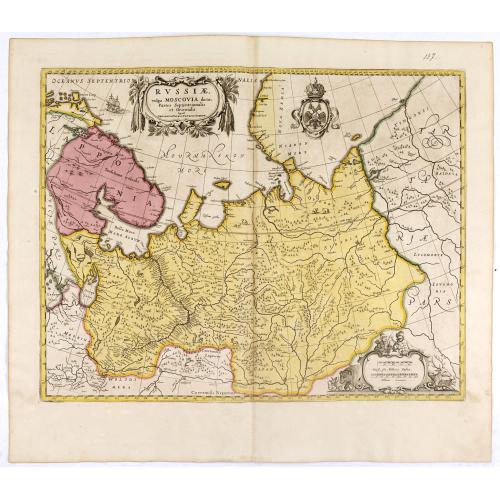 Old map image download for Russiae vulgo Moscovia dictae, Partes Septentrionalis. . .