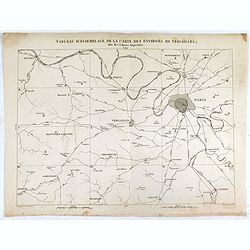 Tableau d'assemblage de la carte des environs de Versailles dite chasses impériales.