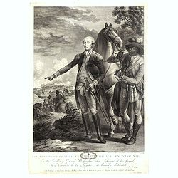 [de Lafayette, full-length portrait] Conclusion de la campagne -- de 1781 en Virginie Liberté : To his Excellency General Washington this Likeness of his friend, the Marquess de la Fayette, is humbly dedicated, By le Mire. . .