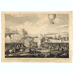 Bataille de Fleurus gagnée par l'arme´e française le 8 messidor de l'an 2 : commandée par les géneéraux Jourdan, Le Fevre, et Hatri : contre l'armée impériale commandée par Cobourg et Beaulieu. (N° 29).