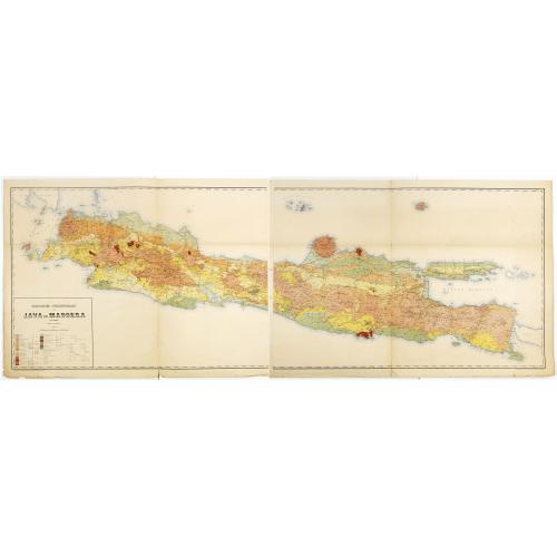 Old map image download for Geologische overzichtskaart van Java en Madoera in 12 bladen schaal 1: 500.00