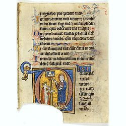 Illuminated leaf from a lithurgical Psalter.