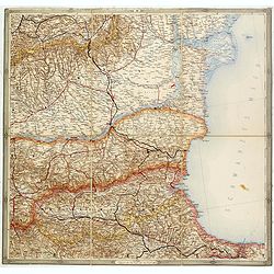 (Untitled map of western shores of the Black Sea, with Bulgaria, Roumenia.)