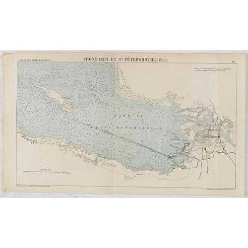 Old map image download for Cronstadt et St. Petersbourg.