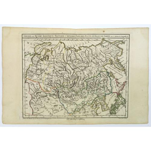 Old map image download for Siberie ou Russie Asiatique, Tartarie Chinoise, pays des Eluts et Isles du Japon.