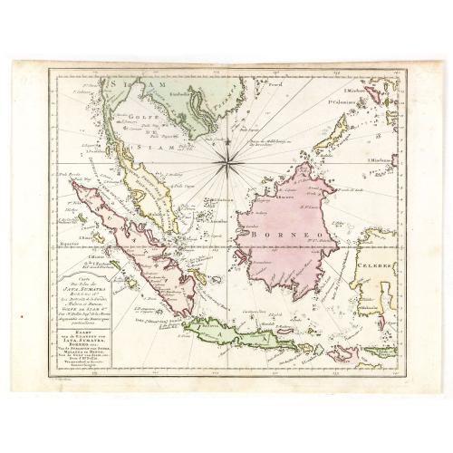 Old map image download for Carte des Isles de Java, Sumatra, Borneo. . . Malaca et Banca. . . / Kaart van de Eilanden van Java. . .