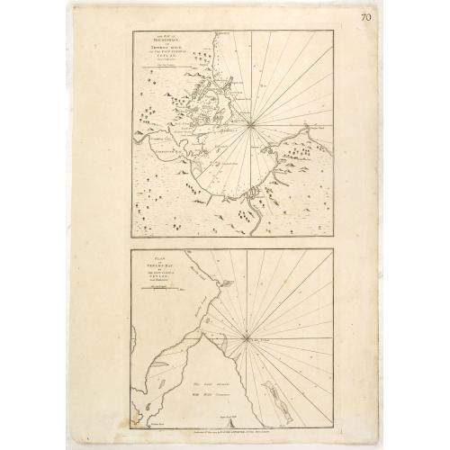 Old map image download for The Bay of Tricoenmale or Trinkili-Male, on the East Coast of Ceylon. (together with) Plan of Venlos Bay, on the East Coast of Ceylon.