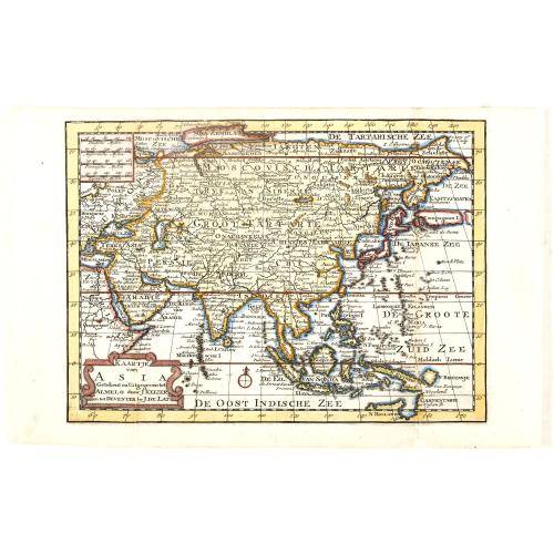 Old map image download for Kaartje van Asia. . .