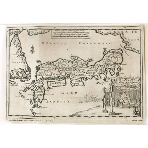 Old map image download for William Adams Reystogt na Oost-Indien.. JAPAN. . .