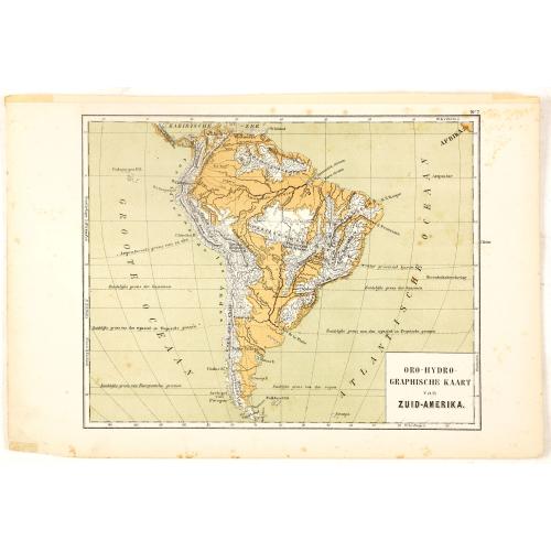 Old map image download for Oro-Hydrographische Kaart van Zuid-Amerika.