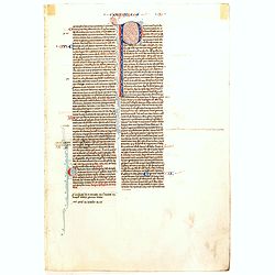 A large leaf of a 13th. century French bible.