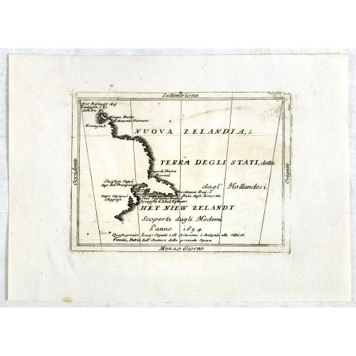 Nouva Zelanda, ò Terra Degli Stati, detta dagl'Hollandesi Het Niew Zelandt. scoperta dagli medemi l'anno 1654 . . .
