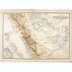 Kaart van Midden-Sumatra : Gouver.nt v. Sumatra's Westkust, Zuid ged. d. R. Sumatra's-Oostkust, Afd. Lingga v.d. Res. Riouw en Onderh. en het Rijk Djambi.
