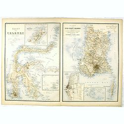 Kaart van Celebes / Kaart van Zuid-West-Celebes : bevattende de Gouvernem.ts, de leenroerige en een gedeelte der bondgenootschappelijke landen behoorende tot het Gouvernement van Celebes en onderh.