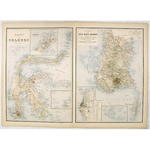 Old map image download for Kaart van Celebes / Kaart van Zuid-West-Celebes : bevattende de Gouvernem.ts, de leenroerige en een gedeelte der bondgenootschappelijke landen behoorende tot het Gouvernement van Celebes en onderh.