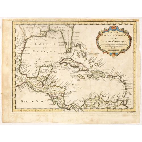Old map image download for Carte du Golphe du Mexique et des Isles de l'Amerique.