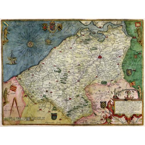 Old map image download for Exactissima Flandriae Descriptio.