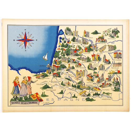 Old map image download for Basque - Bearn - Bigorre.
