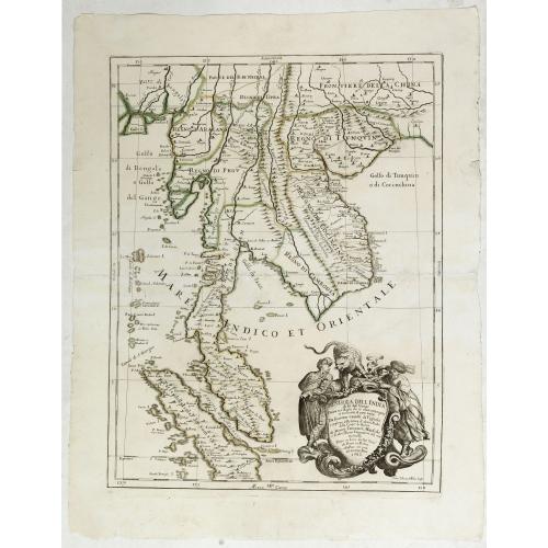 Old map image download for Penisola dell India di là dal Gange. . .