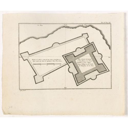 Old map image download for Plan du fort de Zelande à l'île Formose, les chinois appellent ce fort Nganping-tching, tiré par ordre de l'empereur de la Chine.