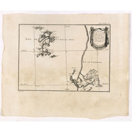 Carte des Iles de Ponghou suivant le point sur lequel ont été faites les cartes de la Chine et de la Tartarie par l'ordre et aux frais de l'empereur. . .