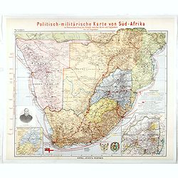 Politisch-militarische Karte von Sud-Afrika zur Veranschaulichung der Kampfe zwischen Buren und Englandern bis zur Gegenward (Large inset map of Goldfelder in Transvaal)