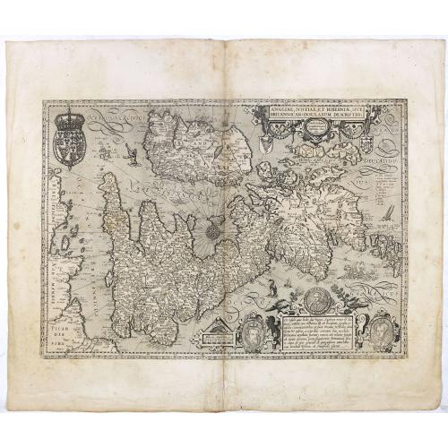 Old map image download for Angliae, Scotiae, et Hiberniae, sive Britannicar : Insularum descriptio.