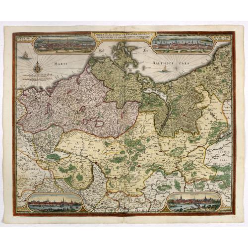 Old map image download for Tabula electoratus Brandenburgici, Meckelenburgi, et maximae partis Pomeraniae, ex variis, famosissimisq[ue] auctoribus summo studio concinnata. . .