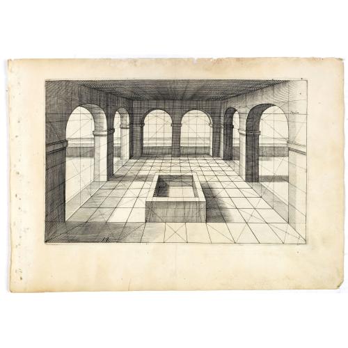 Old map image download for Perspective print by Vredeman de Vries. 14.