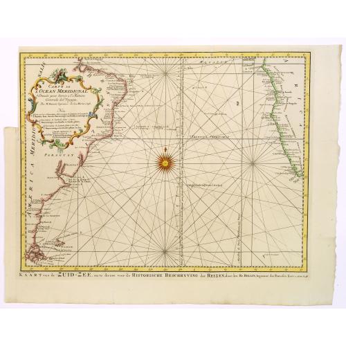 Old map image download for Kaart van de Zuid zee. . .