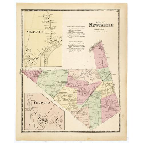 Old map image download for Town of New Castle. Westchester Co. NY.