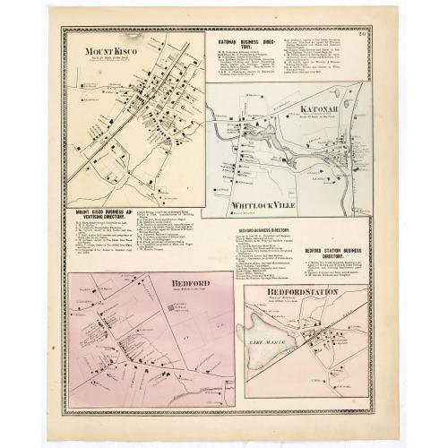 Old map image download for Mount Kisco / Bedford / Katonah / Bedford Station.